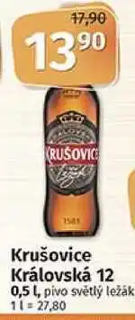 Coop Krušovice královská 12 0,5 l, pivo světlý ležák nabídka