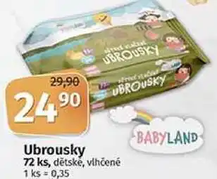 Coop Babyland ubrousky 72 ks, dětské, vlhčené nabídka
