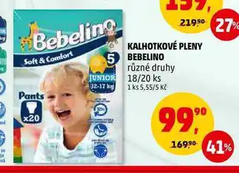 Penny Market Kalhotkové pleny bebelino, 20 ks nabídka