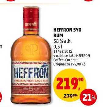 Penny Market Heffron 5yo rum, 0,5 l nabídka