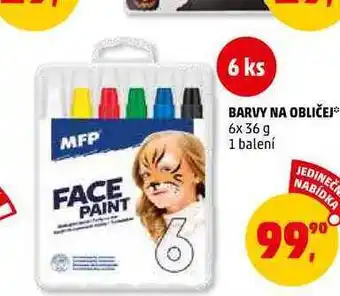 Penny Market Barvy na obličej, 1 balení nabídka