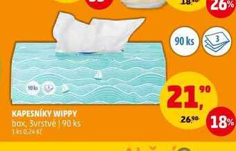 Penny Market Kapesníky wippy, 90 ks nabídka