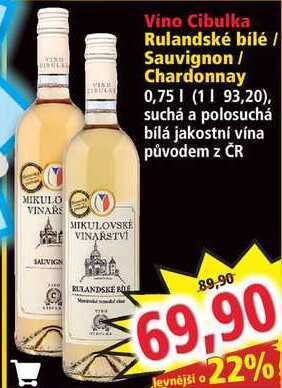 Norma Víno cibulka 0,75 l nabídka