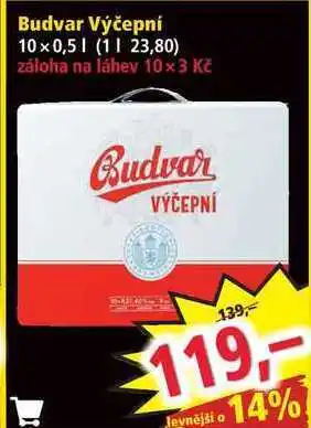 Norma Budvar výčepní 10x0,5 nabídka