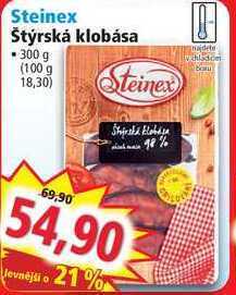 Norma Steinex štýrská klobása 300 g nabídka
