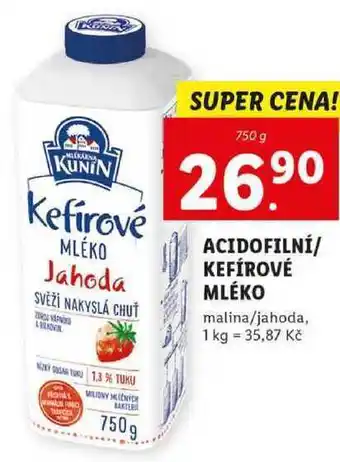 Lidl Acidofilní/kefírové mléko, 750 g nabídka