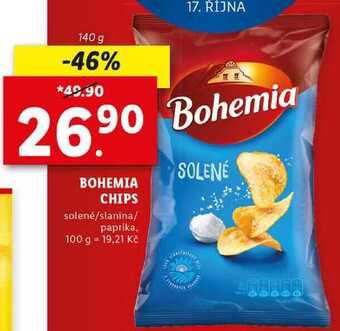 Lidl Bohemia chips, 140 g nabídka