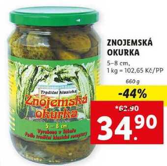 Lidl Znojemská okurka 5-8 cm, 660 g nabídka