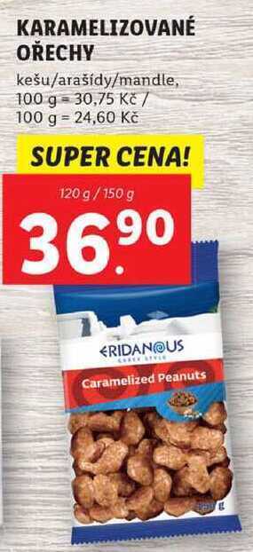 Lidl Karamelizované ořechy, 120 g/150 g nabídka