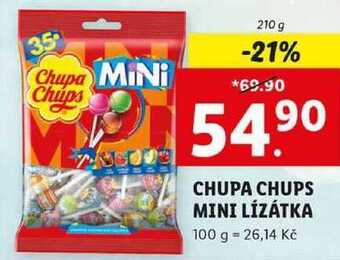 Lidl Chupa chups mini lízátka, 210 g nabídka