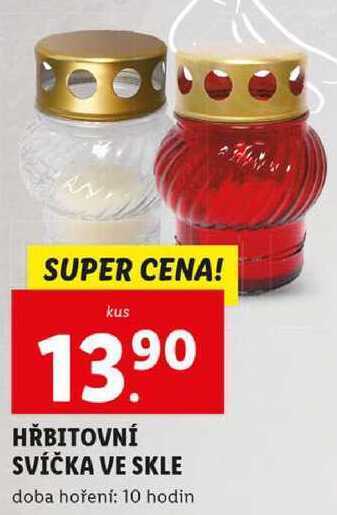 Lidl Hřbitovní svíčka ve skle nabídka