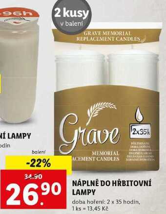 Lidl Náplně do hřbitovní lampy, 2 ks v balení nabídka