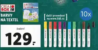Lidl Barvy na textil nabídka