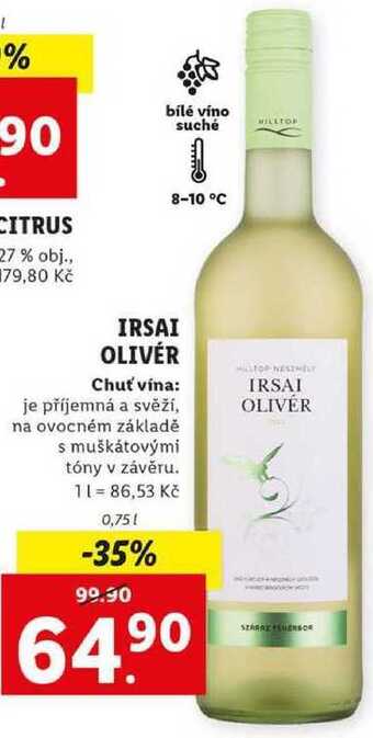 Irsai oliver, 0,75 l