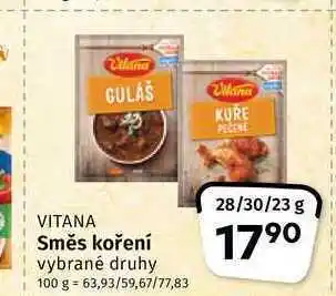 Coop Vitana směs koření vybrané druhy nabídka