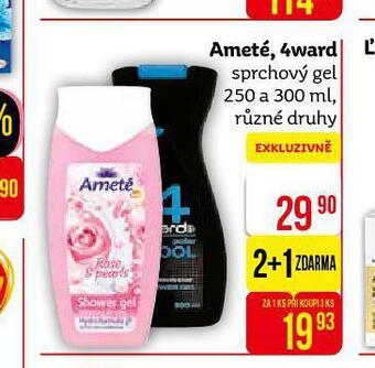 Teta Ameté, 4ward sprchový gel nabídka
