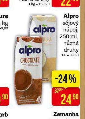 Teta Alpro sójový nápoj nabídka