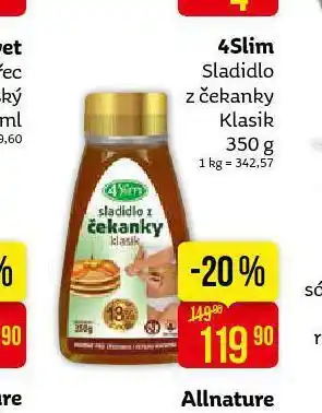 Teta 4slim sladidlo z čekanky klasik nabídka