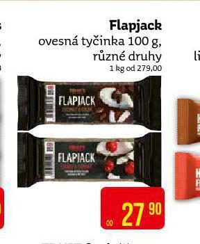 Teta Flapjack ovesná tyčinka nabídka