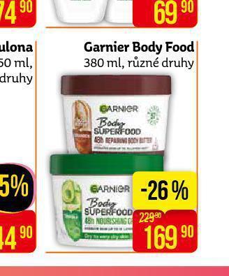 Teta Garnier body food nabídka