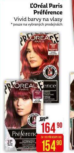 Teta Loreal paris préférence barva na vlasy nabídka