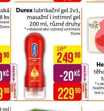Teta Durex lubrikační gel nabídka