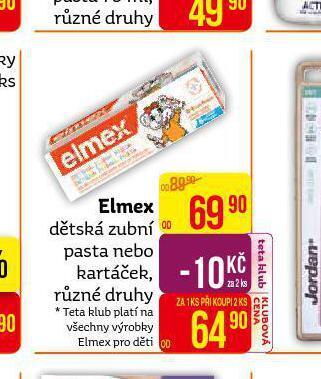 Teta Elmex dětská zubní pasta nabídka