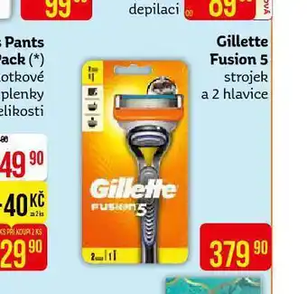 Teta Gillette fusion 5 strojek a 2 hlavice nabídka
