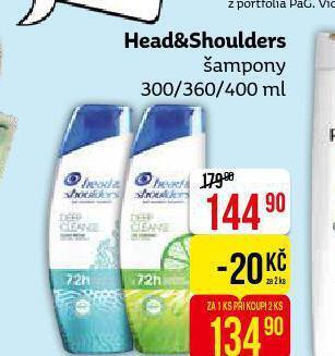 Teta Head&shoulders šampon nabídka