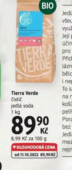 Tierre verde čistič jedlá soda