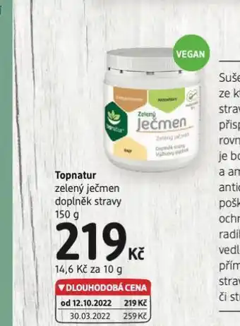 Topnatur zelený ječmen