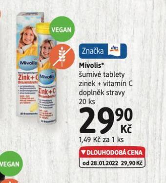 dm drogerie Mivolis šumivé tablety nabídka