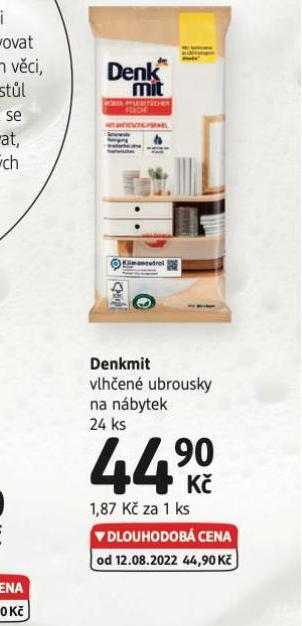 dm drogerie Denkmit vlhčené ubrousky nabídka