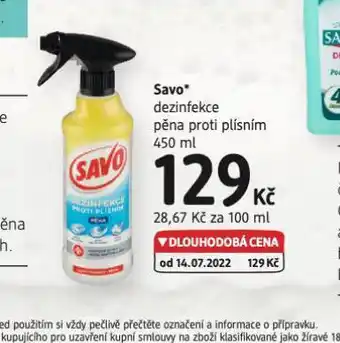 Savo dezinfekce pěna proti plísním