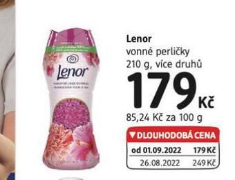 dm drogerie Lenor vonné perličky nabídka