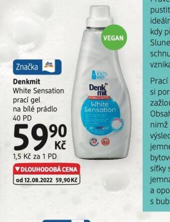 dm drogerie Denkmit prací gel nabídka