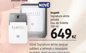 dm drogerie Bugatti singnature white nabídka