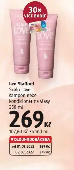dm drogerie Lee stafford scalp love šampon, kondicioner nabídka