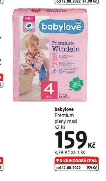 dm drogerie Babylove premium pleny maxi nabídka