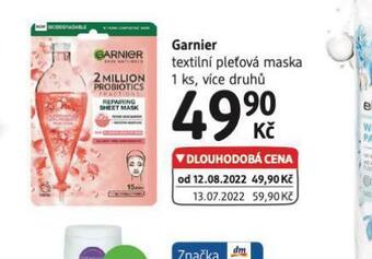 dm drogerie Garnier textilní pleťová maska nabídka