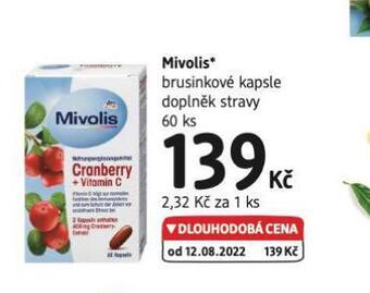 dm drogerie Mivolis brusinkové kapsle nabídka