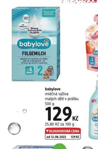 dm drogerie Babylove mléčná výživa nabídka