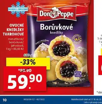 Lidl Ovocné tvarohové knedlíky nabídka