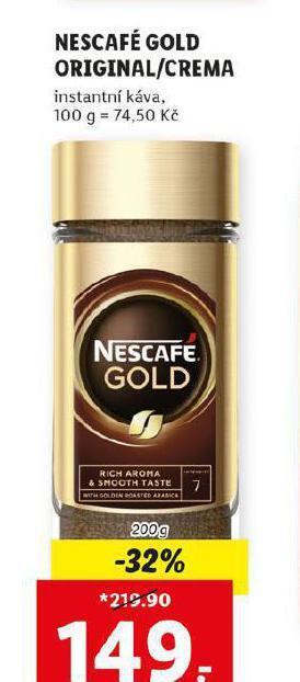 Lidl Nescafé gold original / crema nabídka