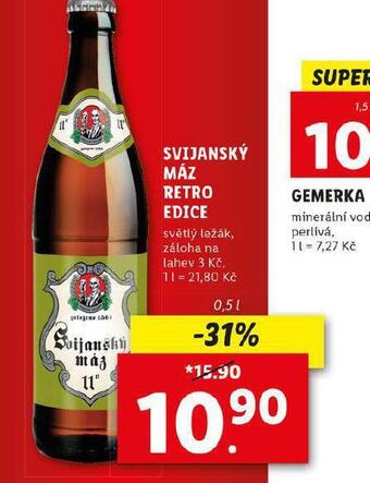 Lidl Pivo svijanský máz retro edice nabídka