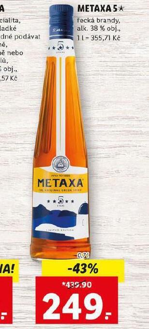 Lidl Metaxa 5* nabídka
