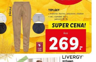 Lidl Pánské tepláky nabídka