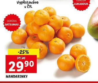Lidl Mandarinky nabídka