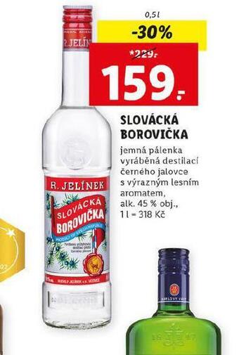 Lidl Slovácká borovička nabídka