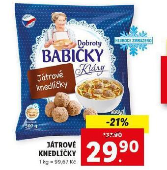 Lidl Játrové knedlíčky nabídka